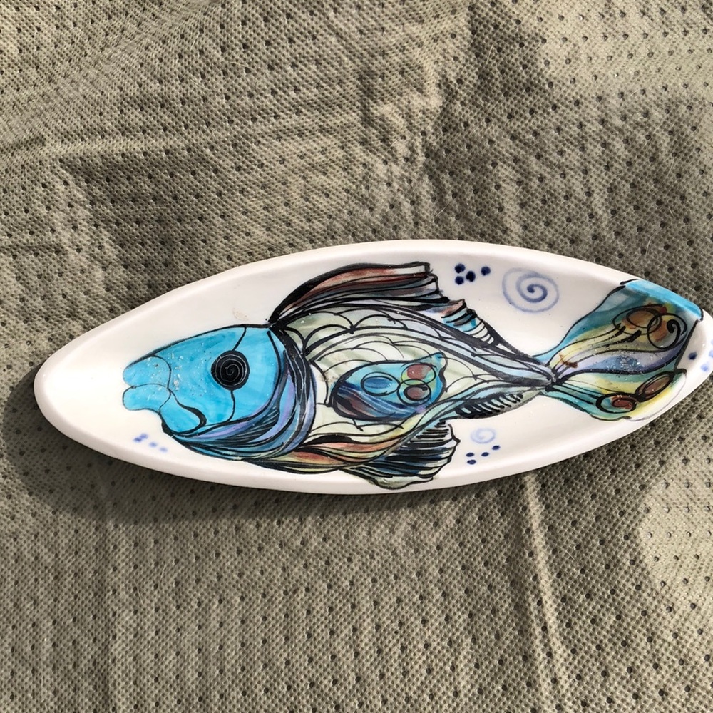 COPY - Mid century modern signed studio pottery dish